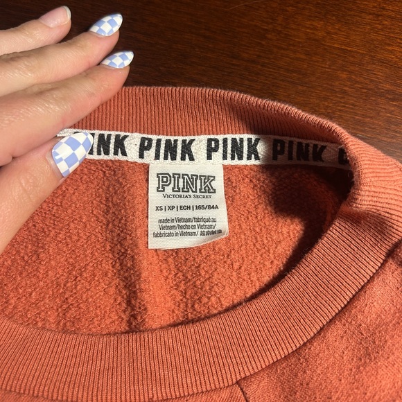 PINK Victoria's Secret Rust Sweatshirt with White Dog Emblem - Picture 3 of 3